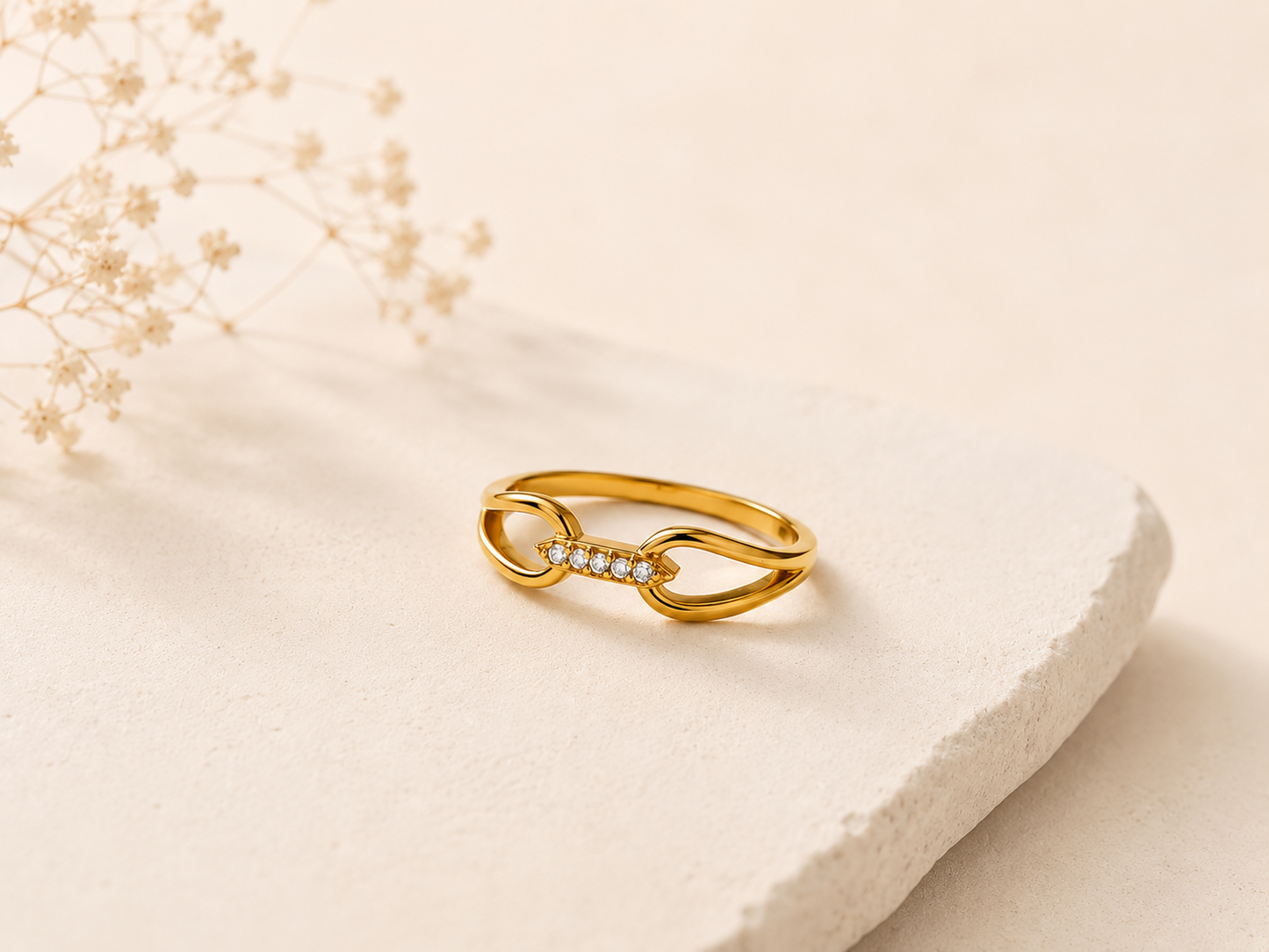 Infinity Crystal Ring