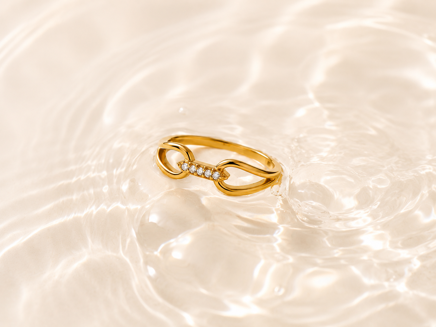Infinity Crystal Ring