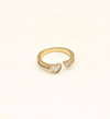 Gold Heart Dual Design Ring