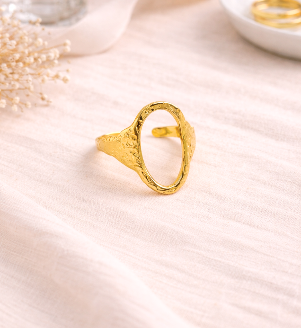 Textured Open Finger Ring