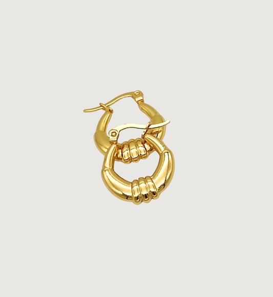 Sculpted Golden Hoop Earrings