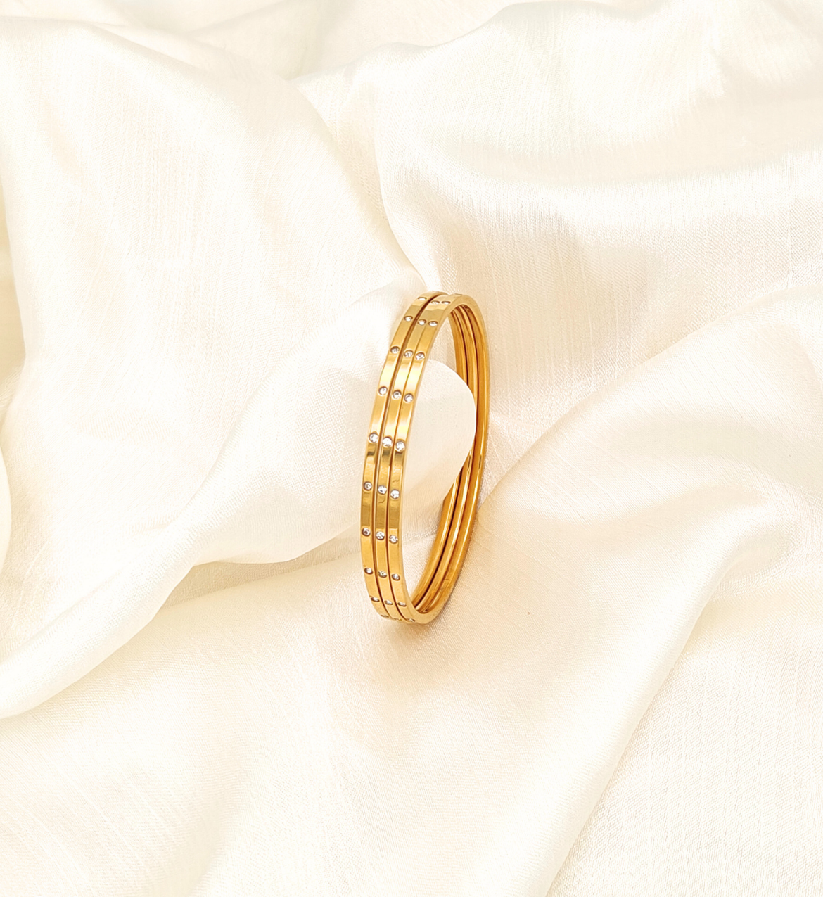 Set of Gold Stacking Bangles