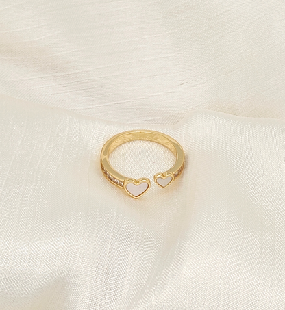 Gold Heart Dual Design Ring