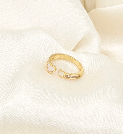 Gold Heart Dual Design Ring