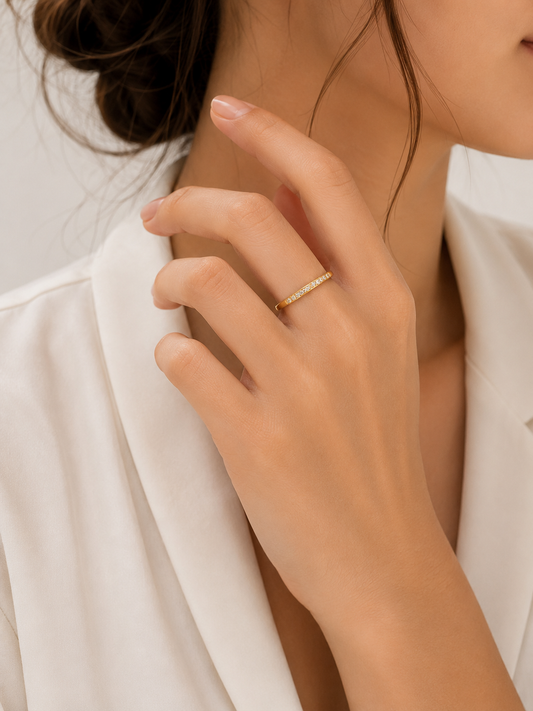 Classic Crystal Band Ring