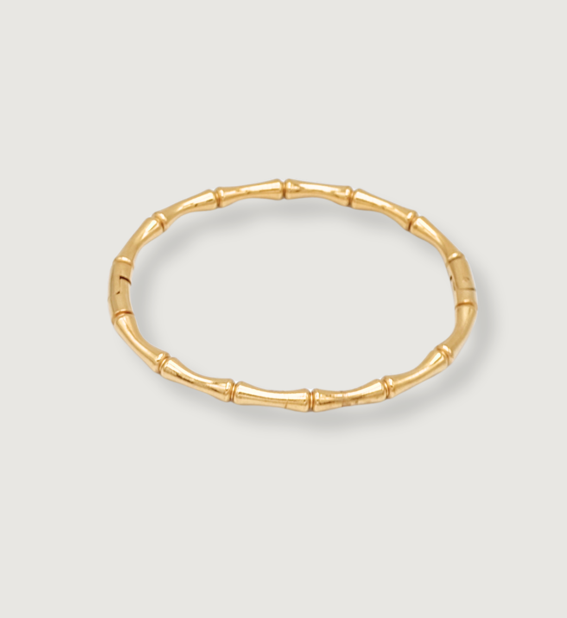 Gold Bamboo-Style Bracelet