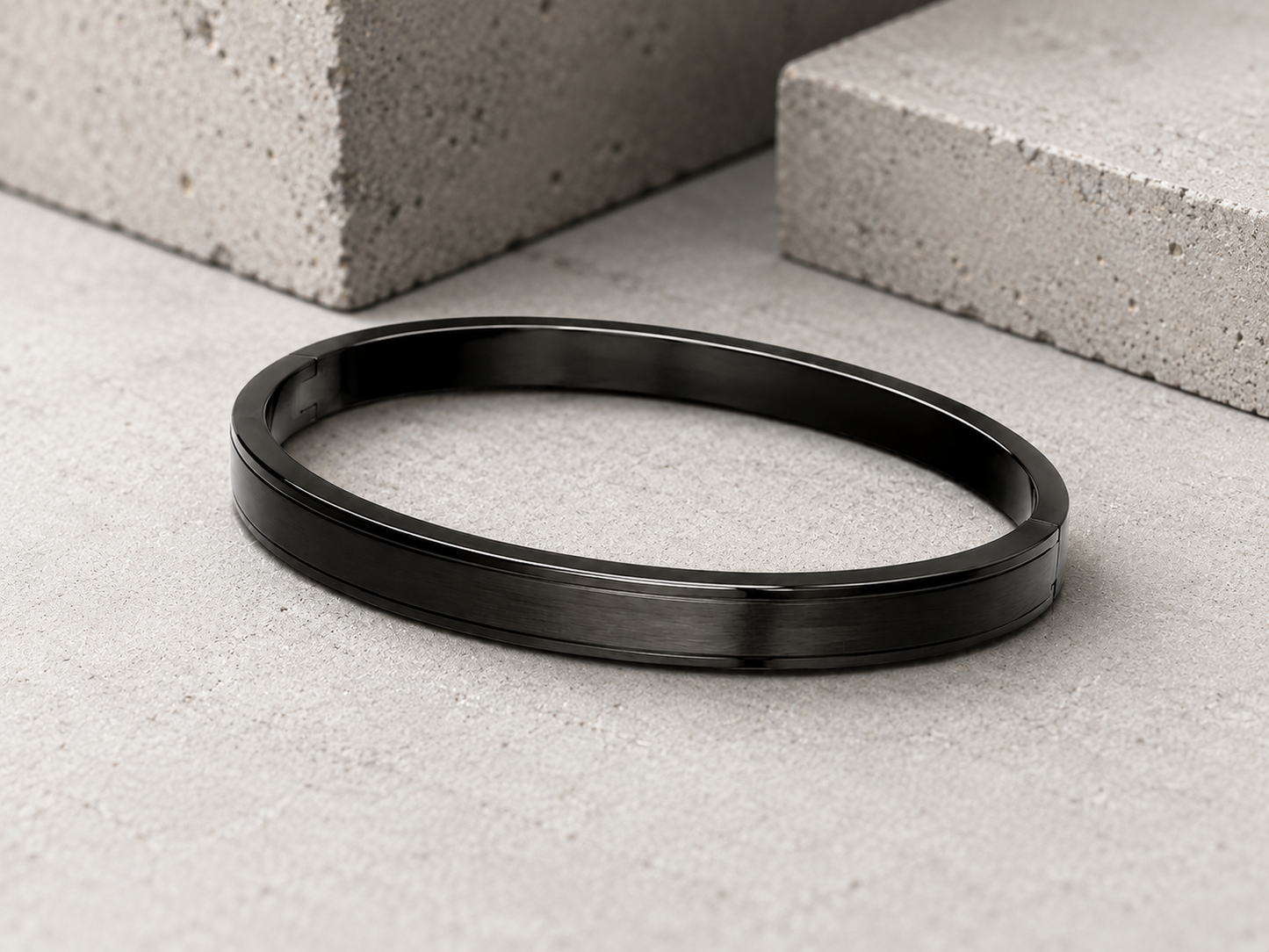 Matte Black Minimal Bangle