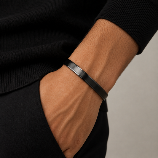 Matte Black Minimal Bangle