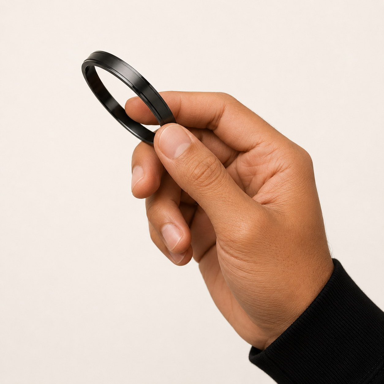 Matte Black Minimal Bangle