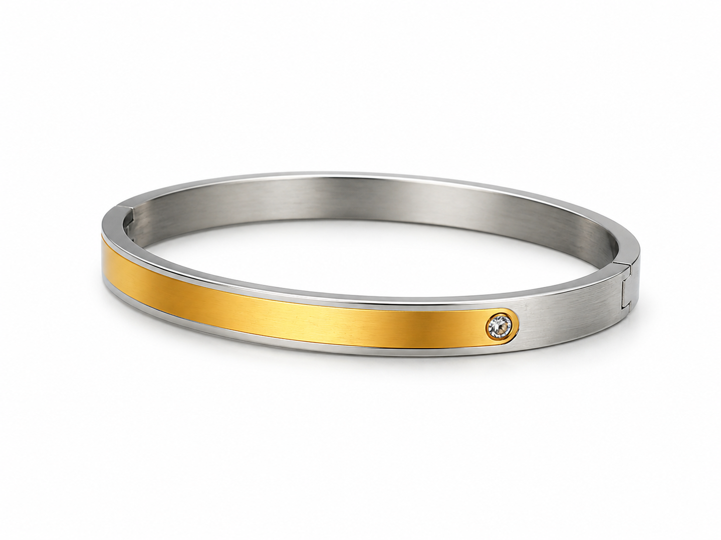 Contemporary Dual-Tone Bangle