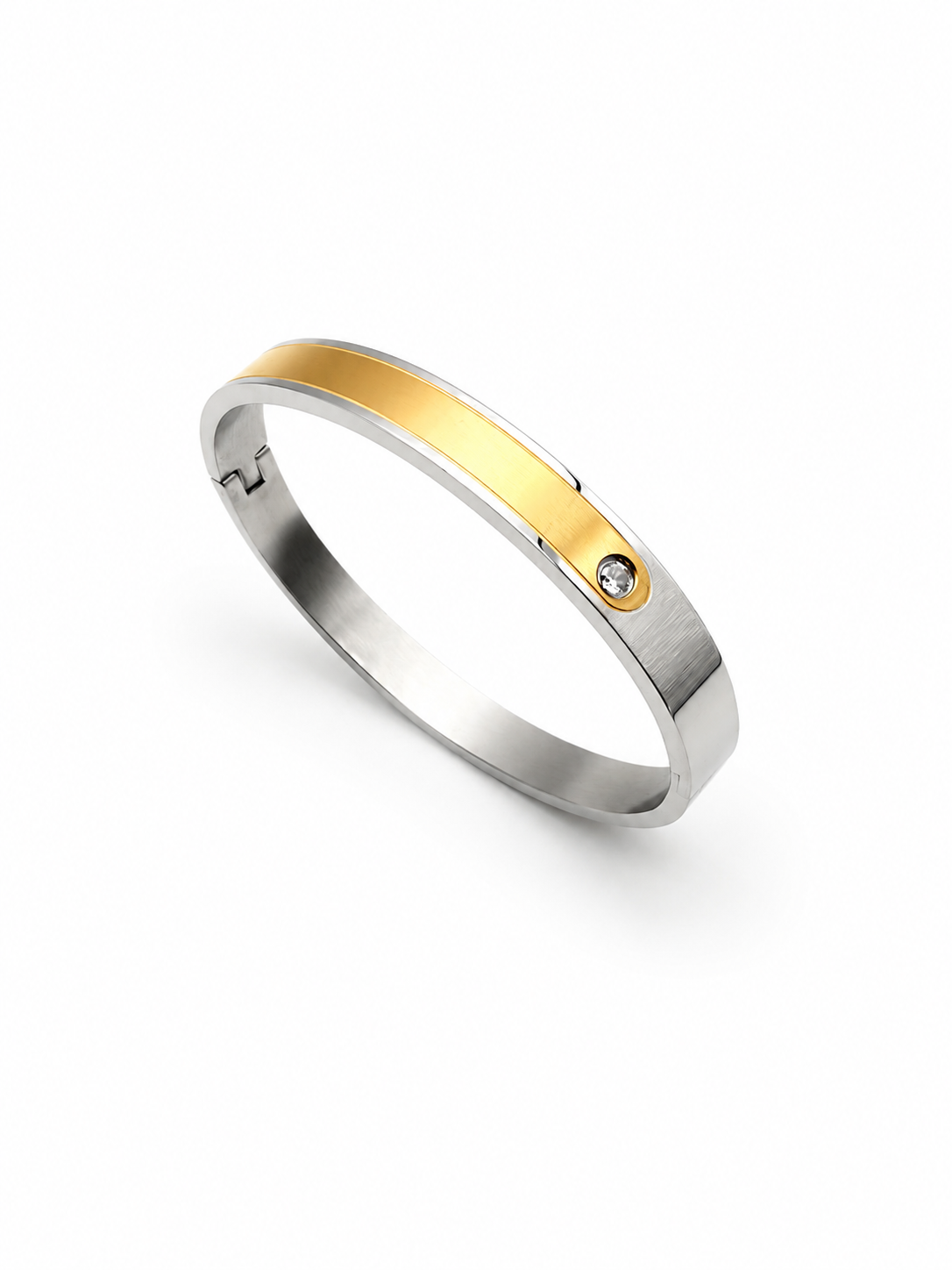 Contemporary Dual-Tone Bangle