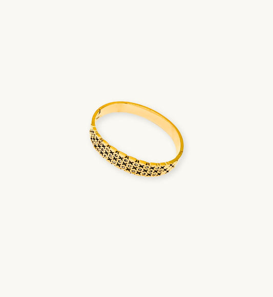 Textured Gold Bangle Bracelet