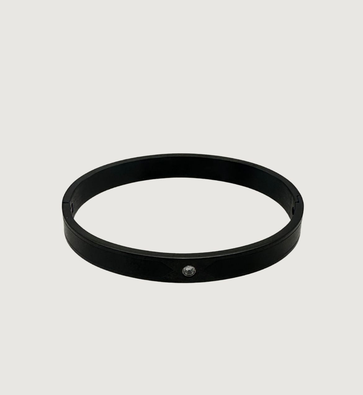 Sleek Black Diamond Accent Bracelet