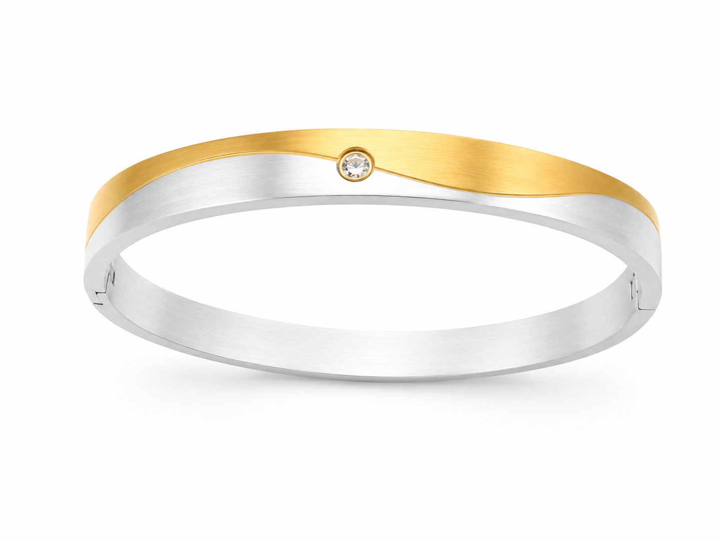 Dual-Tone Crystal Accent Bracelet