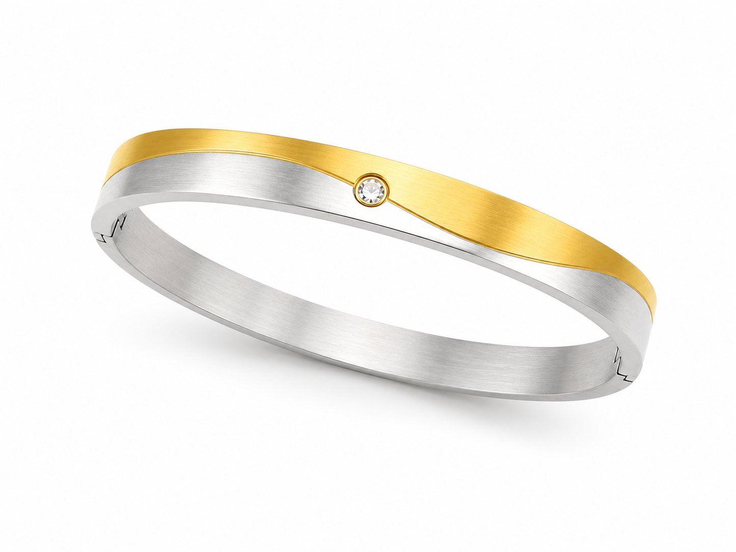 Dual-Tone Crystal Accent Bracelet