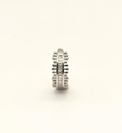 Silver Textured Band Ring