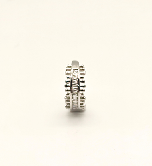 Silver Textured Band Ring