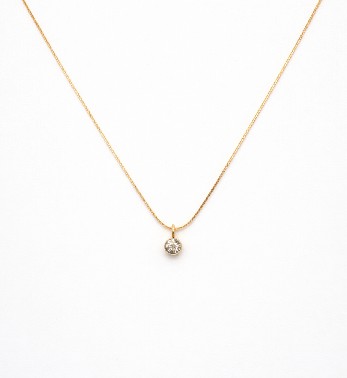Classic Solitaire Gold Pendant