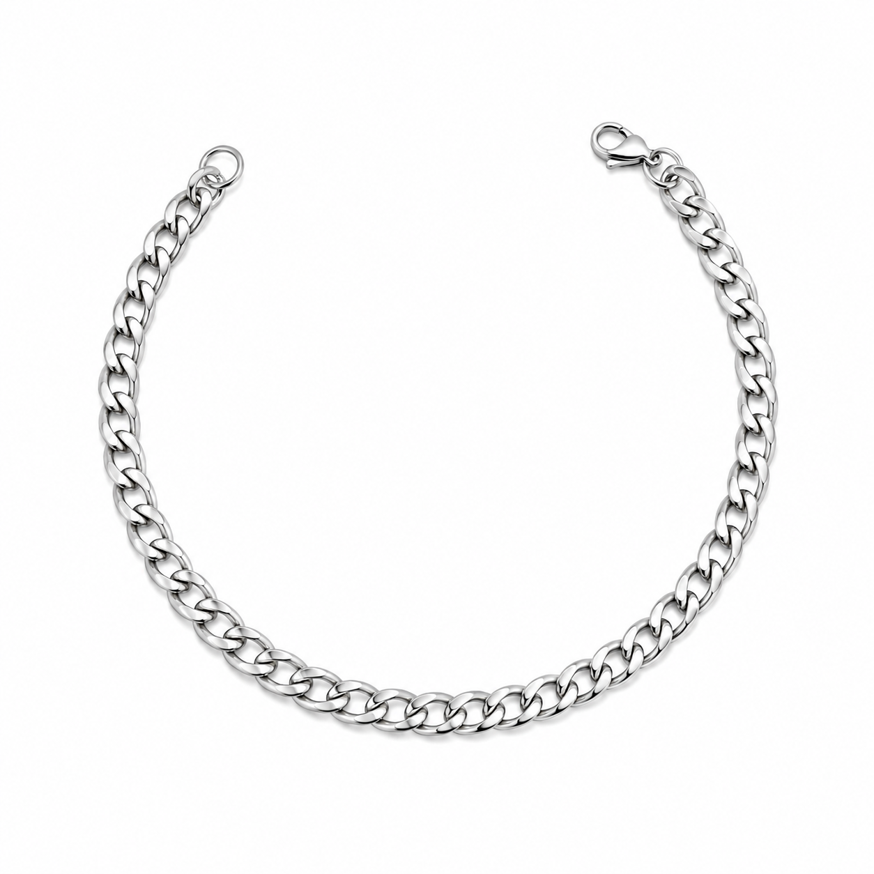 Minimal Silver Link Bracelet