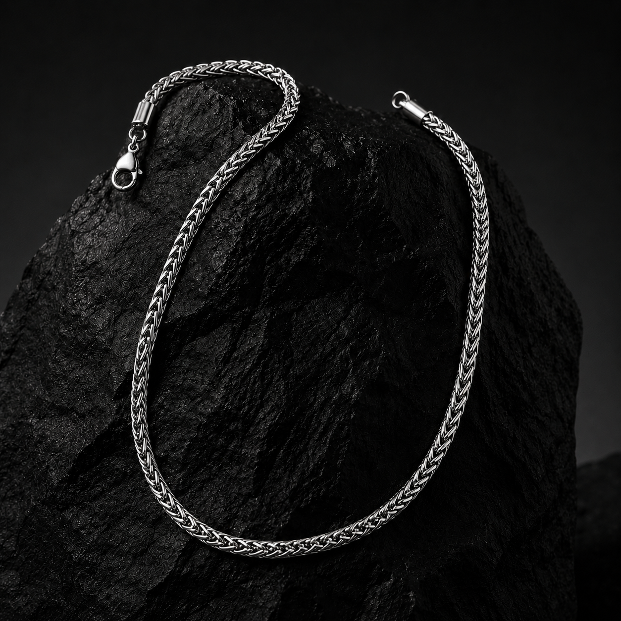 Woven Silver Chain Necklace