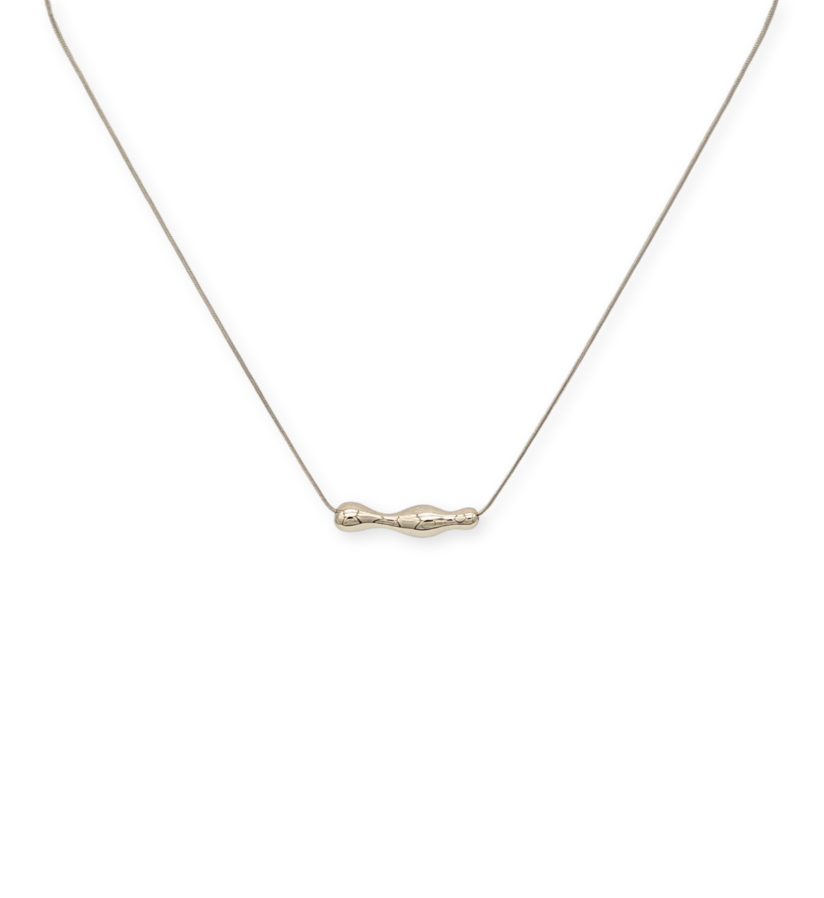 Minimal Bar Silver Necklace