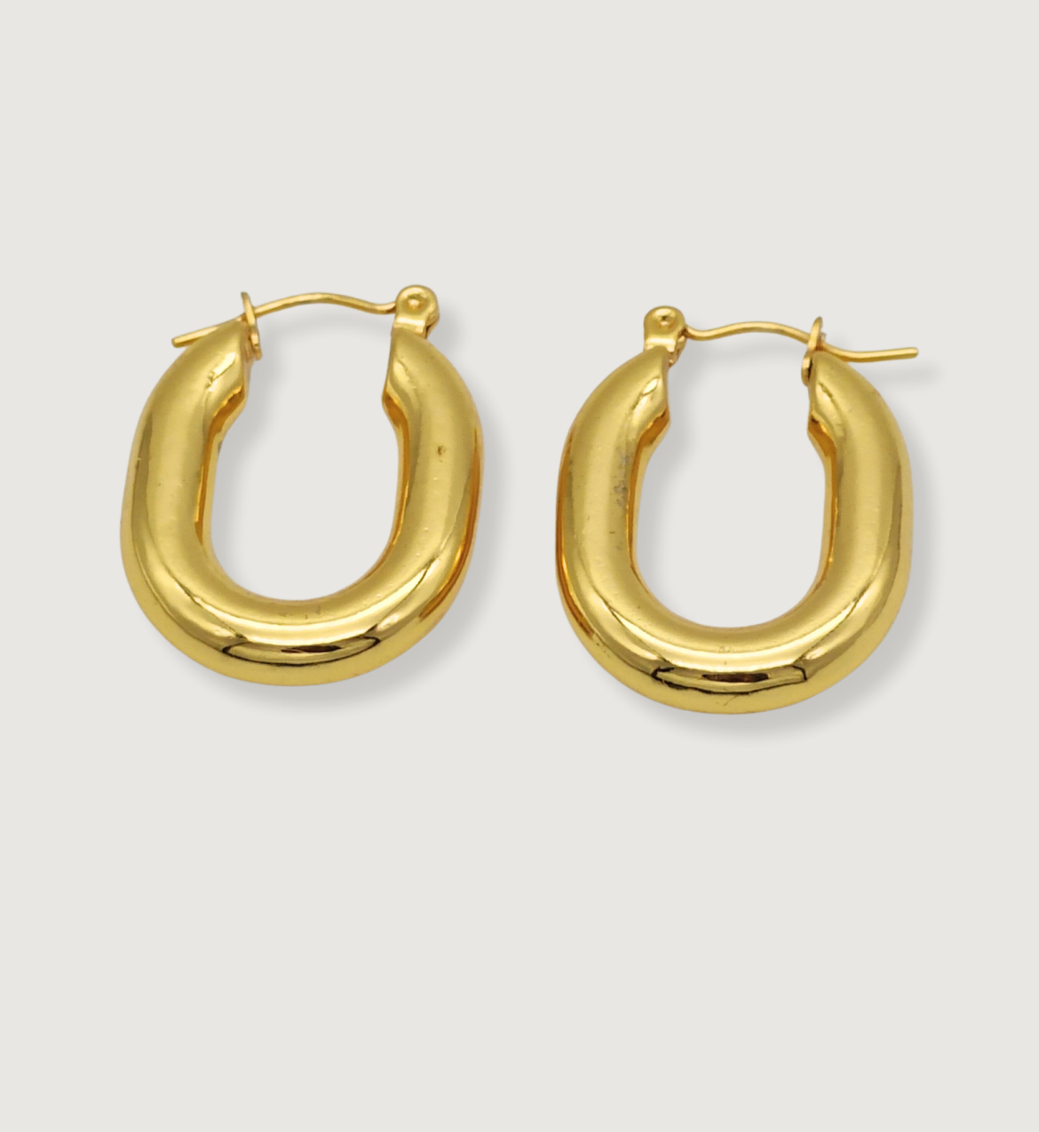 Sleek U-Shaped Hoop Earrings