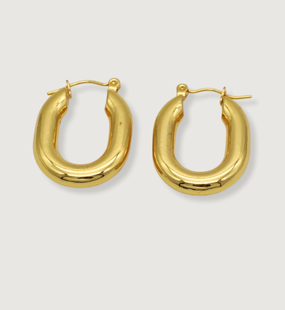 Sleek U-Shaped Hoop Earrings