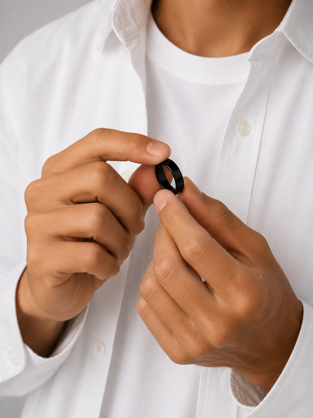 Classic Black Band Ring
