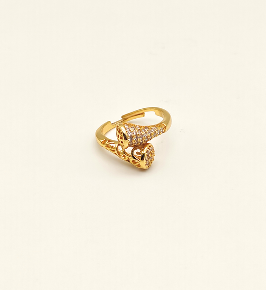 Gold Twisted Band Ring