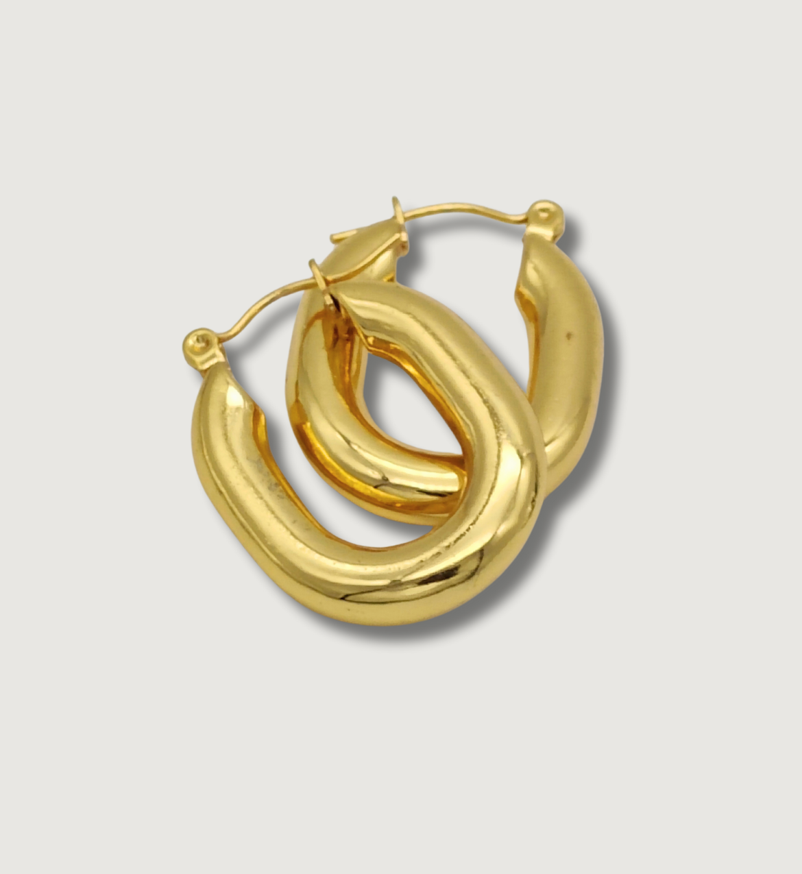 Sleek U-Shaped Hoop Earrings