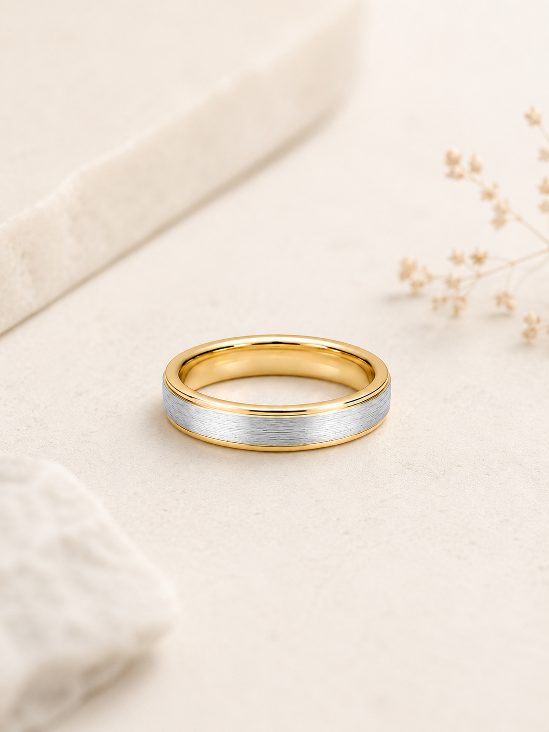 Dual Tone Brushed Ring