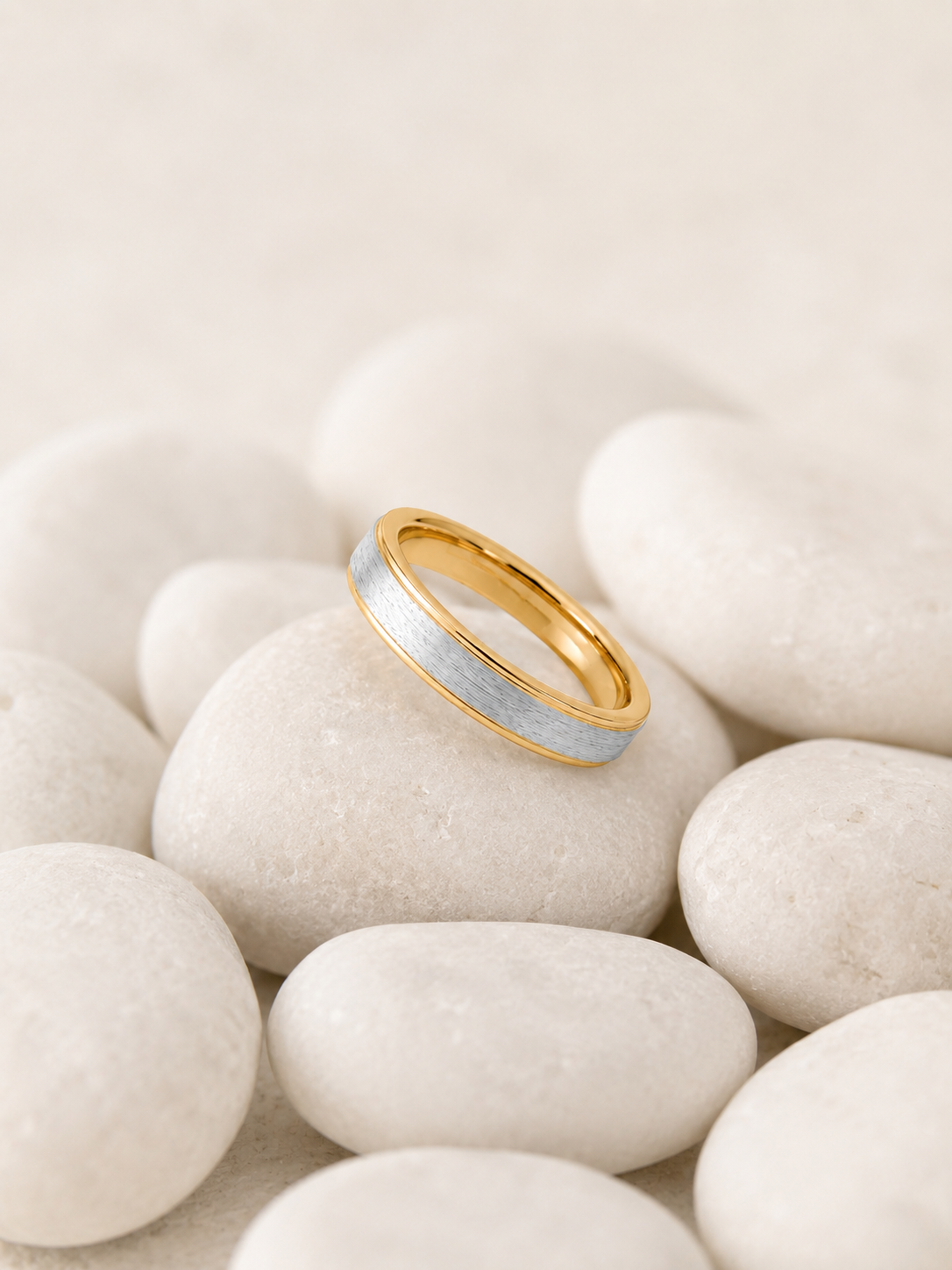Dual Tone Brushed Ring