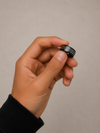 Black Pattern Statement Ring