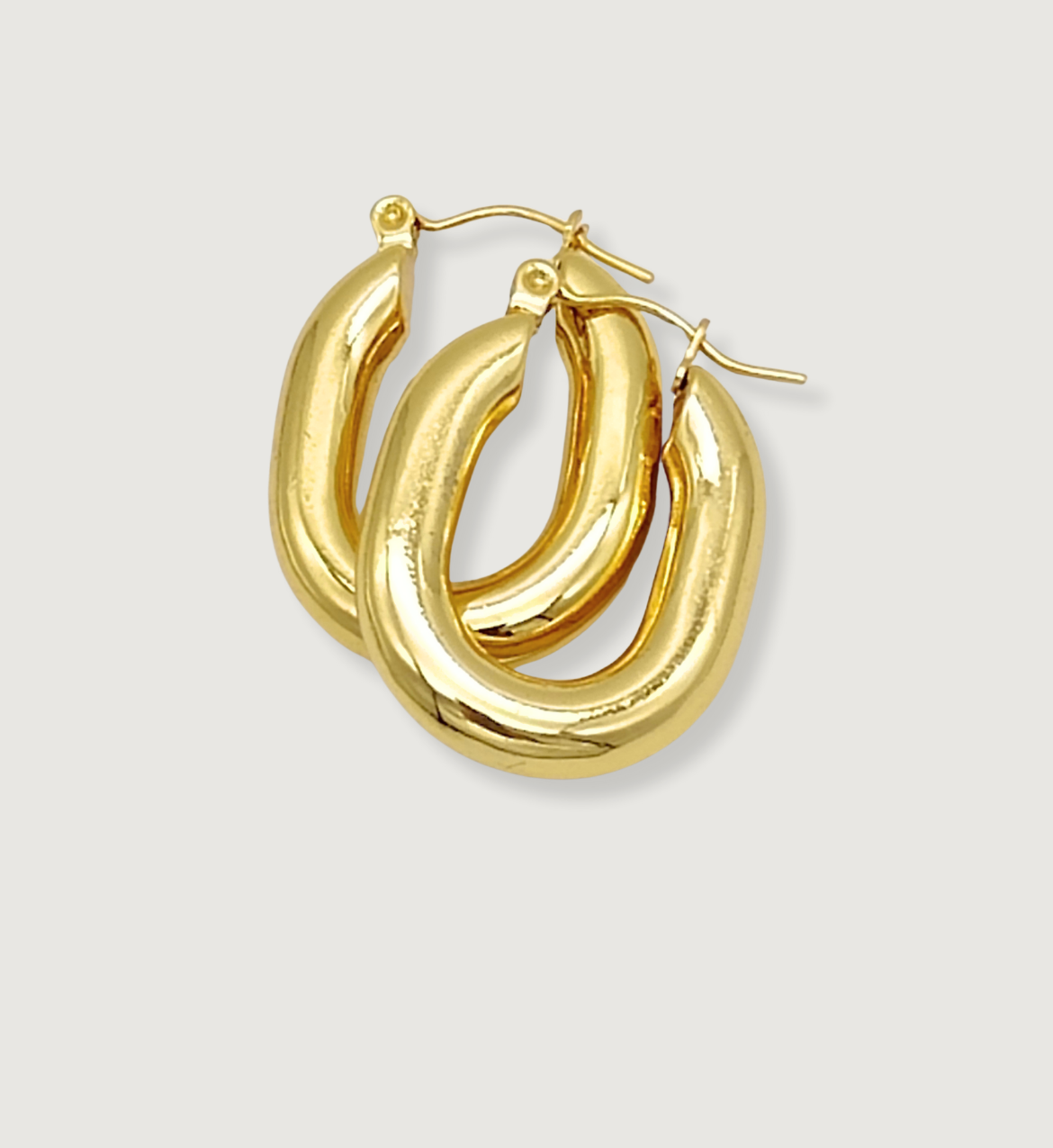 Sleek U-Shaped Hoop Earrings