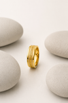 Textured Gold Spinner Ring