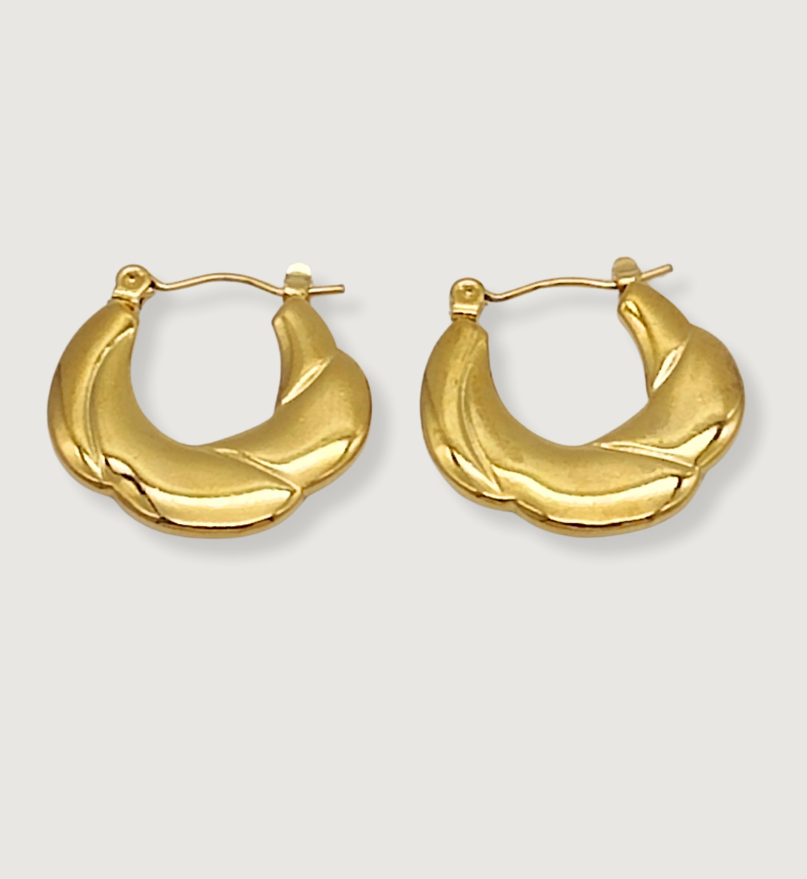 Braided Crescent Hoop Earrings