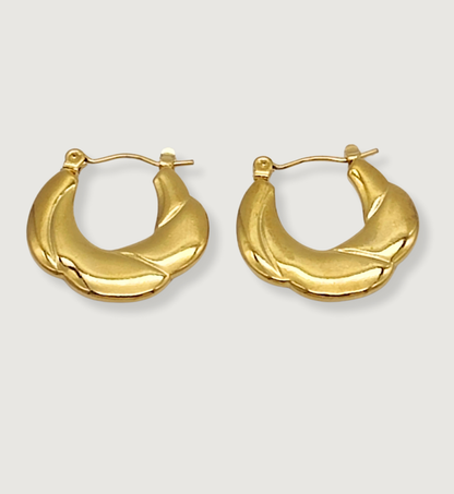 Braided Crescent Hoop Earrings