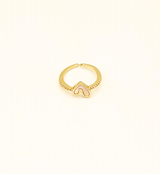 Gold Heart Shaped Open Ring