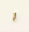 Gold Baguette and Round Stone Stackable Ring
