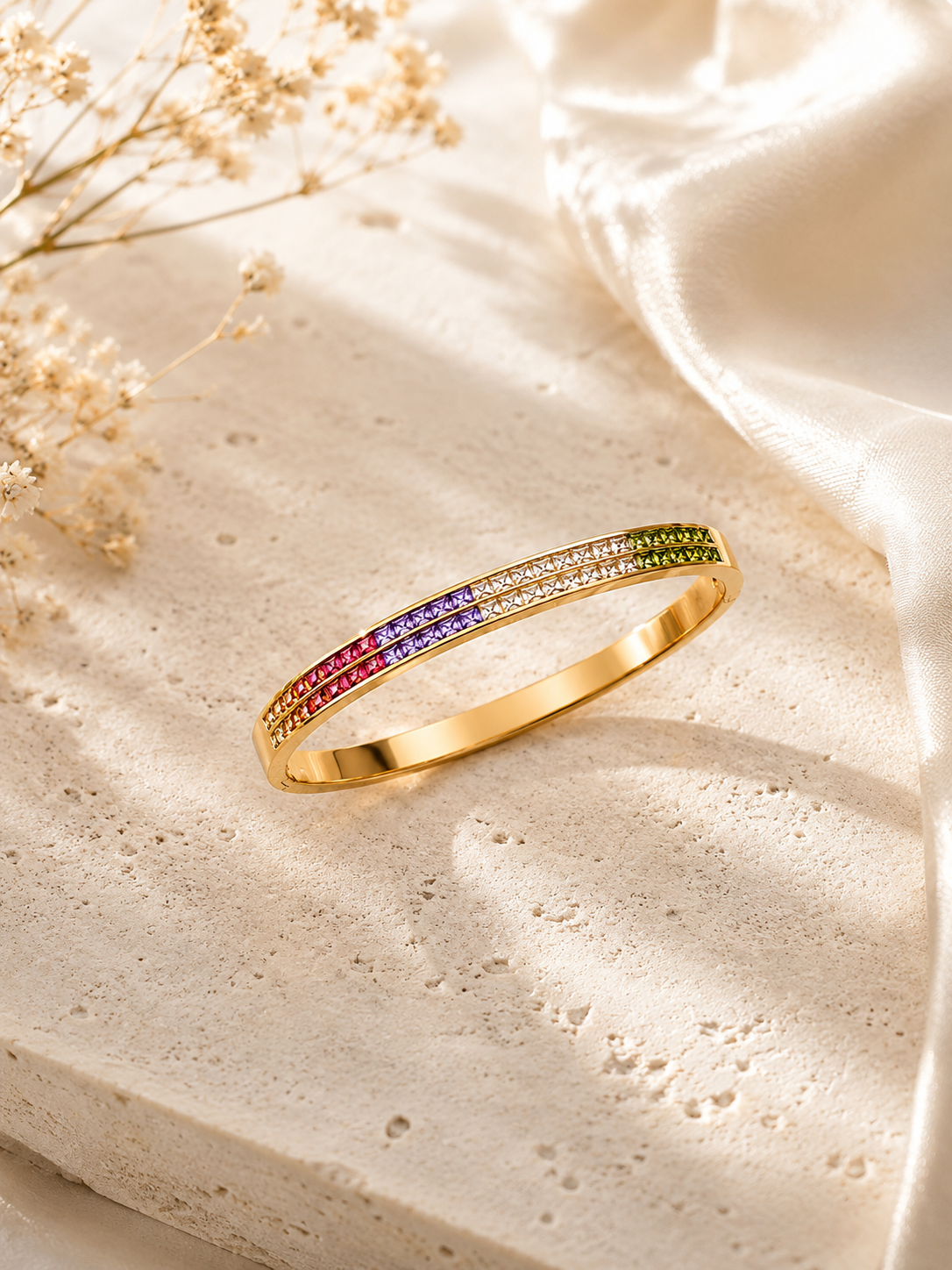 Prism Rainbow Crystal Bangle