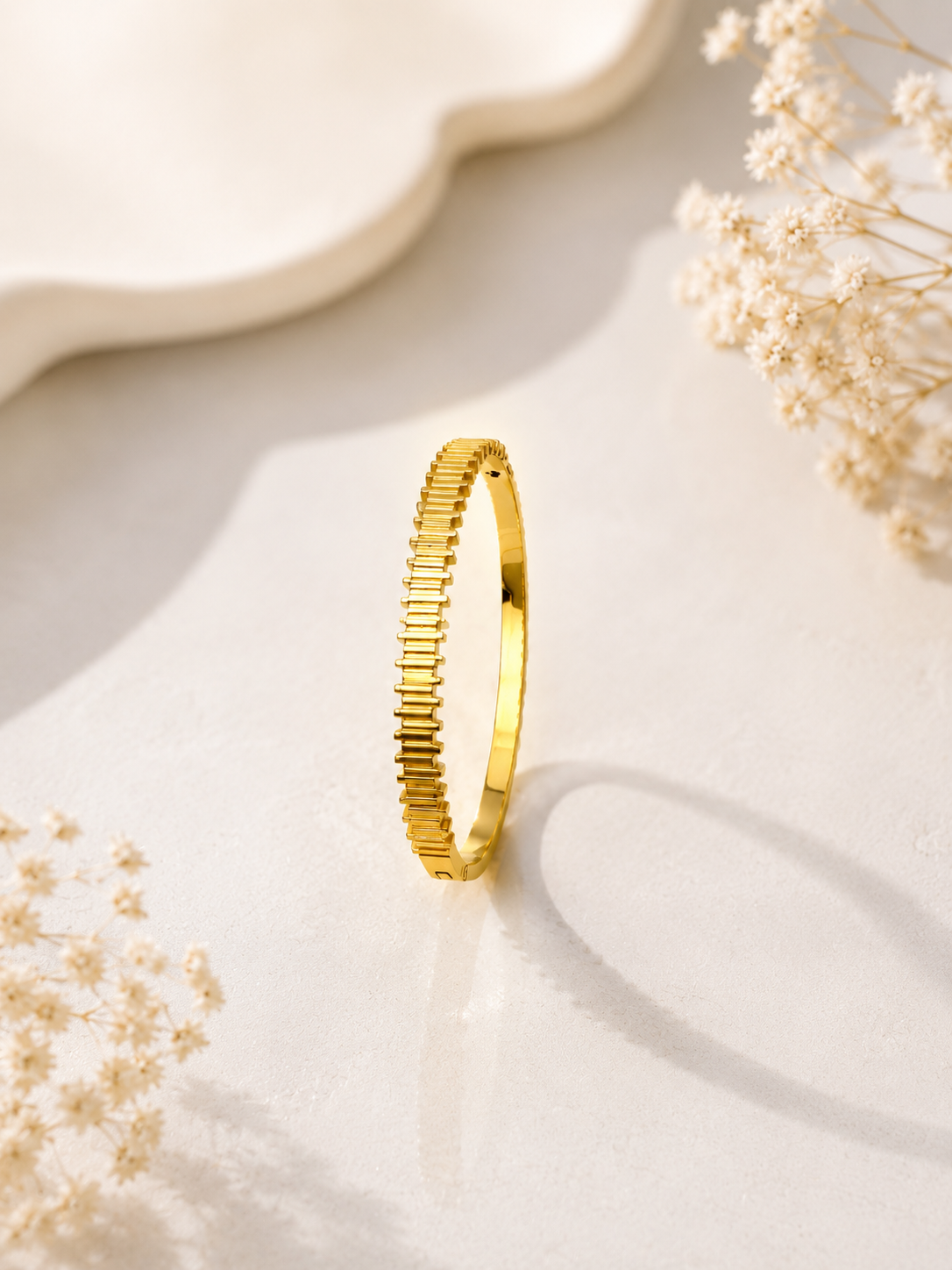 Aurelia Ridge Textured Bangle
