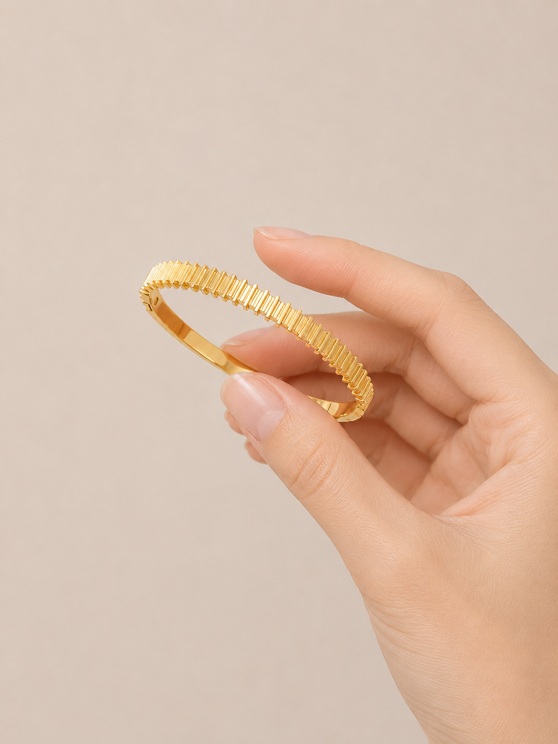 Aurelia Ridge Textured Bangle