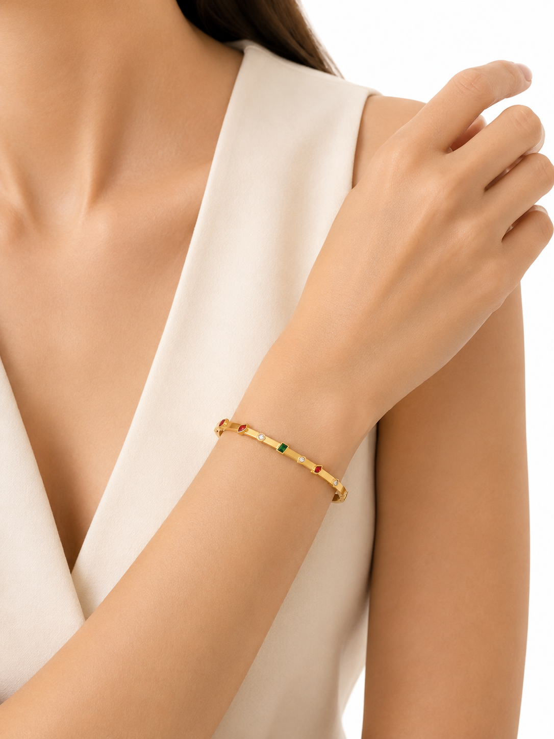 Scarlet Emerald Luxe Bracelet