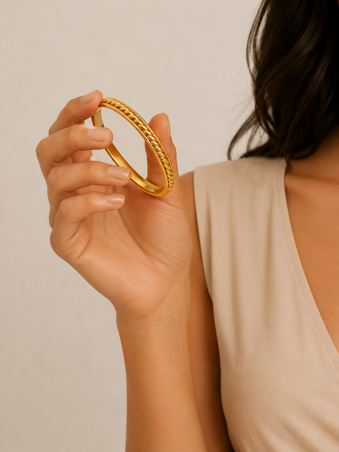 Aurelia Rope Edge Bangle