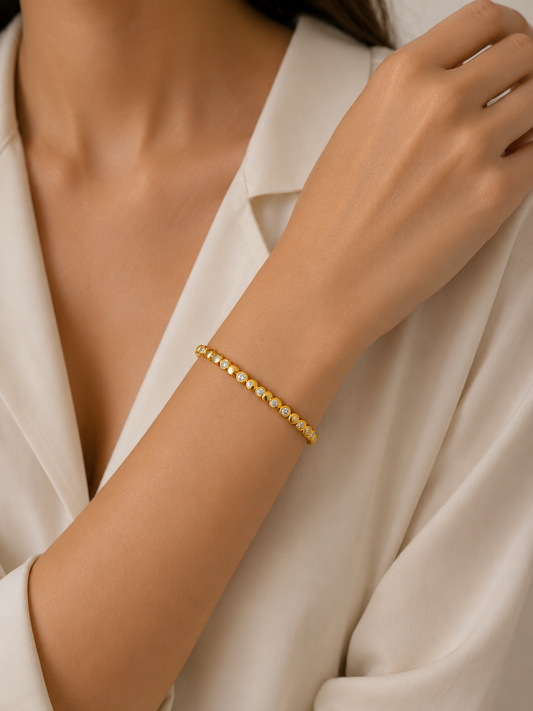 Luna Dot Crystal Bangle