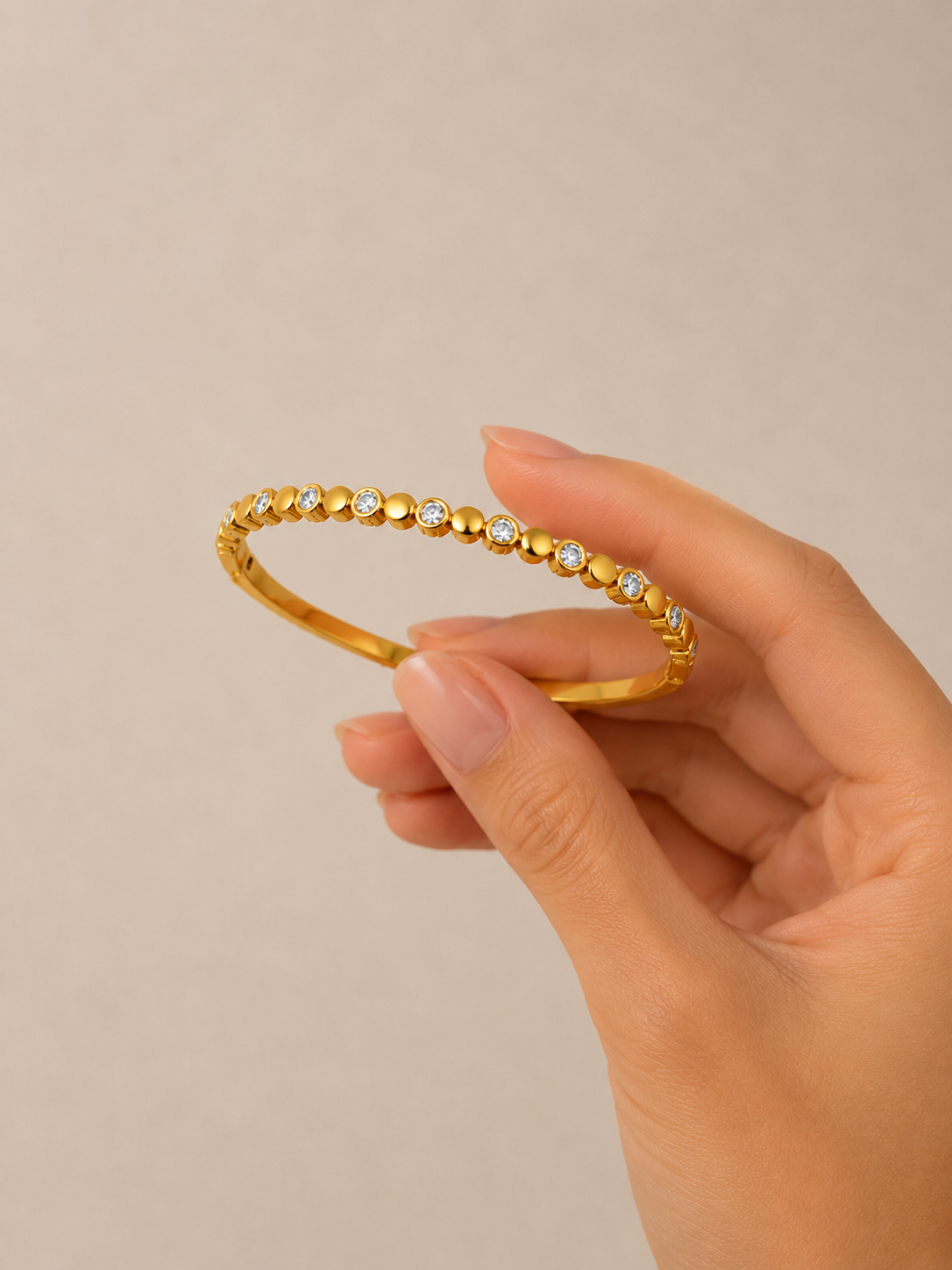 Luna Dot Crystal Bangle