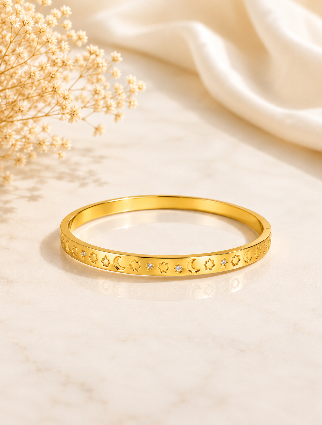 Luna Star Charm Bangle