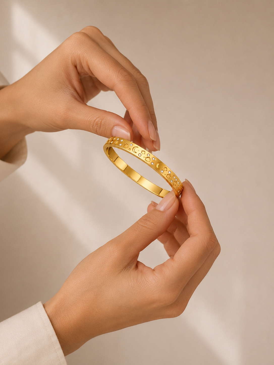 Luna Star Charm Bangle