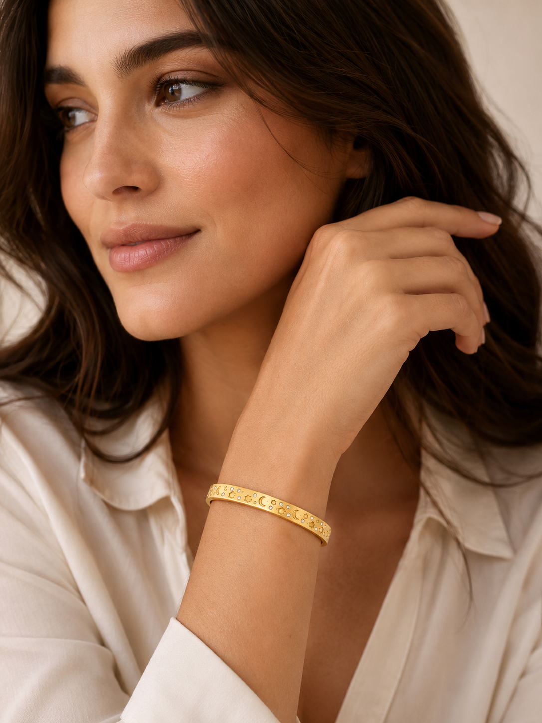 Luna Star Charm Bangle