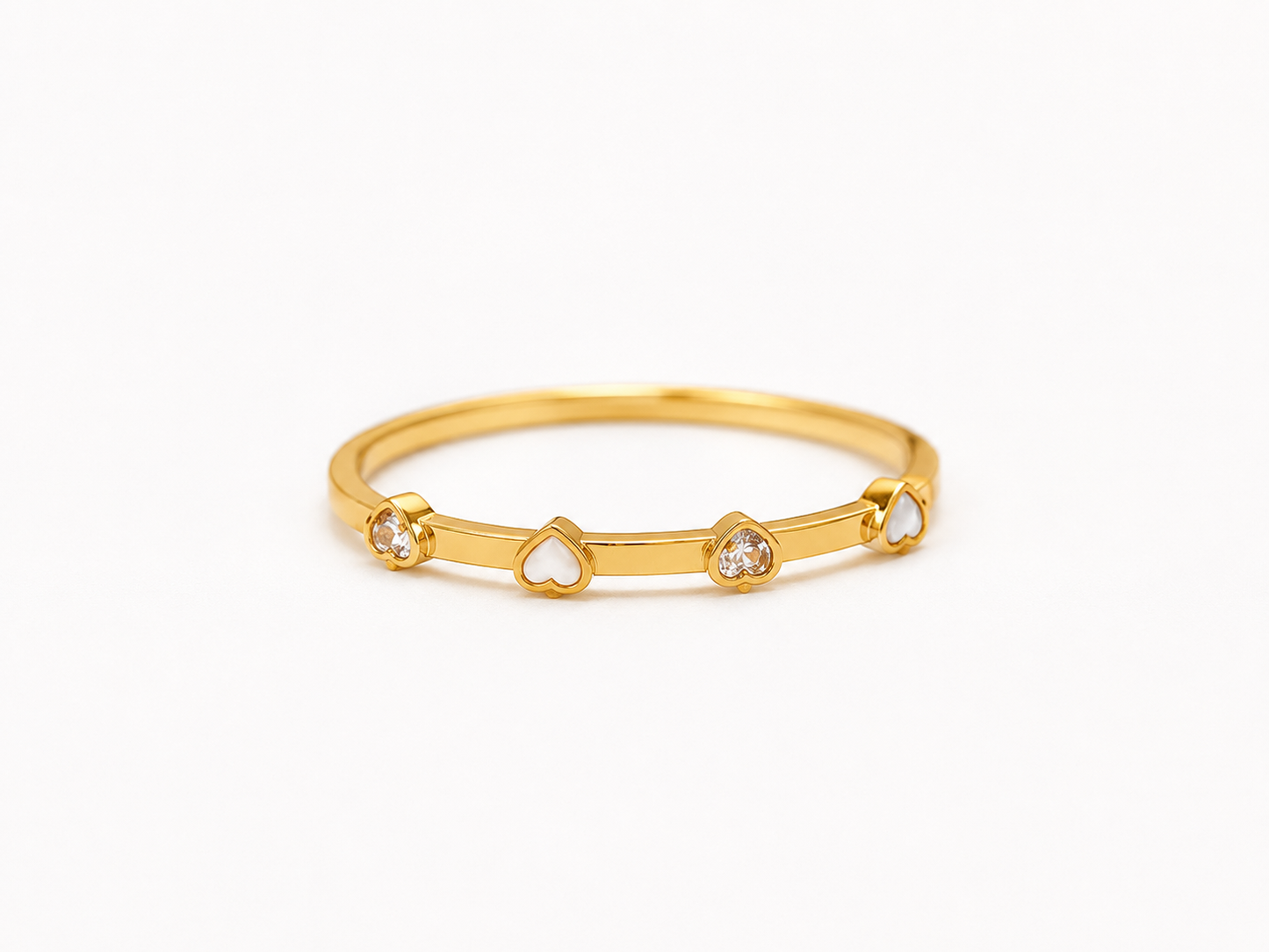 White Heart Bracelet